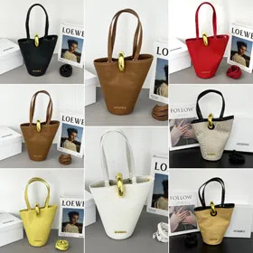 Jacquemus asymmetrical handbag with gold buckle-5820  